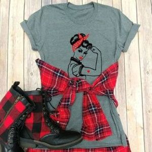 Rosie Riveter Tee Shirt NWT - S M L XL